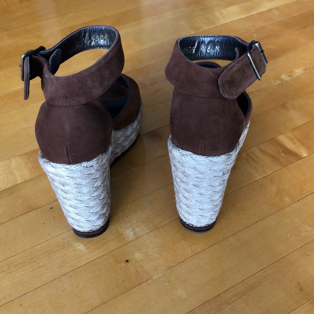 Stuart Weitzman Soho Suede Espadrilles in Walnut - Picture 3 of 8